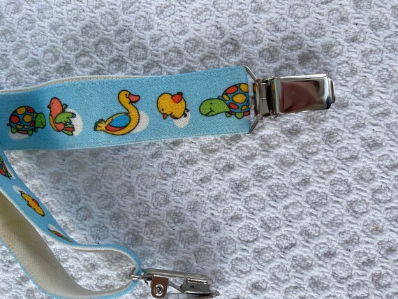 Vintage Baby Blue Toddler And Baby Suspenders Wit… - image 4