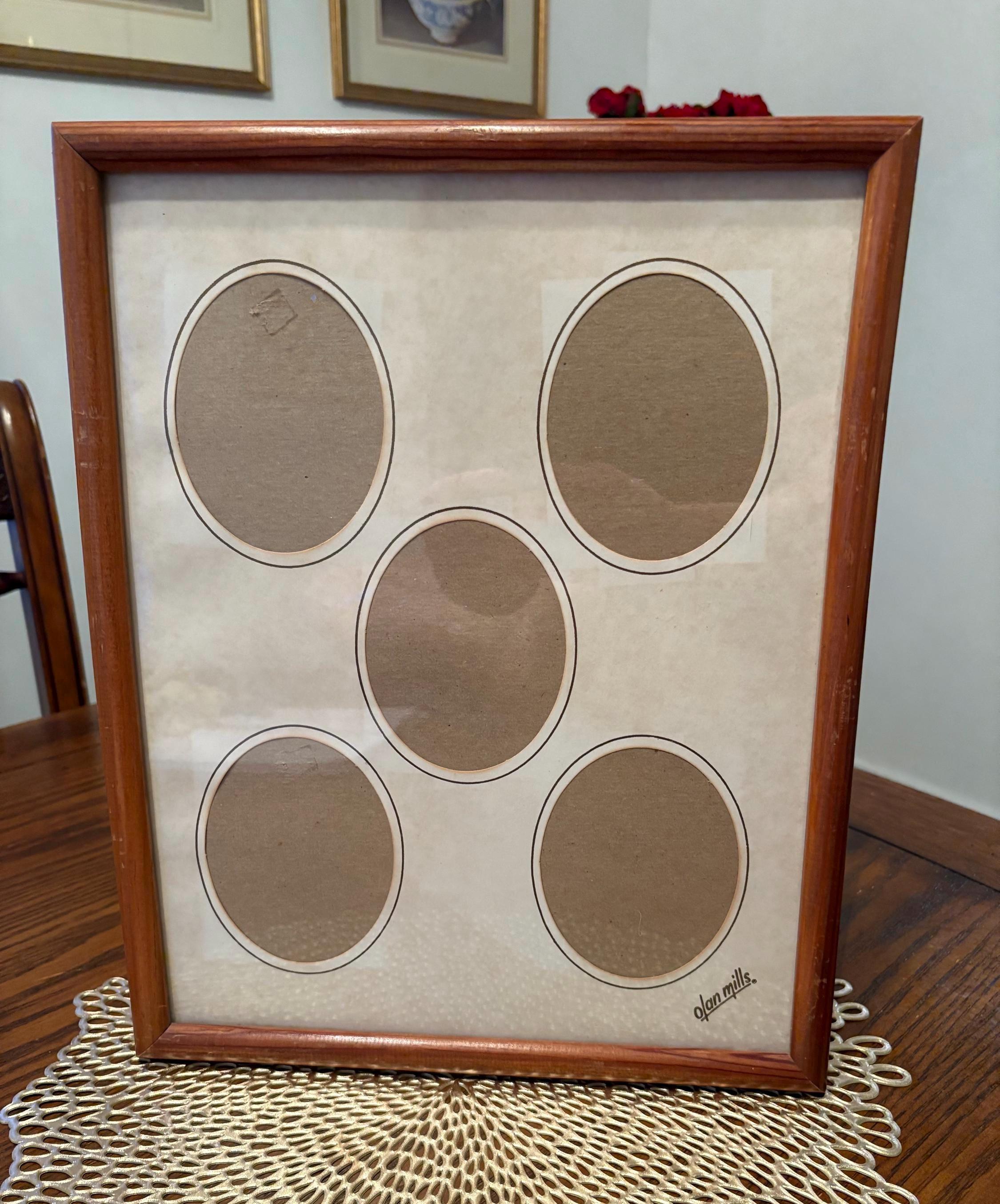 Vintage Olan Mills Wood Collage Picture Frame ,vintage Picture