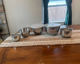 Vintage Revere Ware Aluminum Bowls, Vintage Revere Ware Pans, Revere Ware, Revere Ware Bowls, Aluminum Bowls, Aluminum Bowls With Lids.