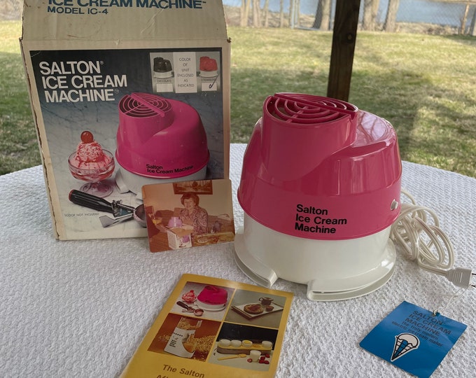 Vintage Salton Ice Cream Maker Pink Vintage Ice Cream Maker Etsy