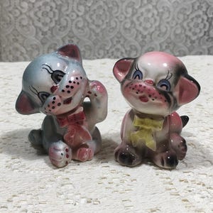 Vintage Cats Salt And Pepper Shakers, Vintage Cat Salt And Pepper Shakers, Vintage Cat Kitchen Decor, Vintage Clown Decor.