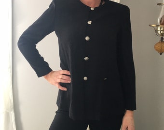 ジャケット WOOALONG Antique button semiover blazer BLACK WL243WJK02MBL Antique button semi-over blazer - WOOALONG | 60% - Asian