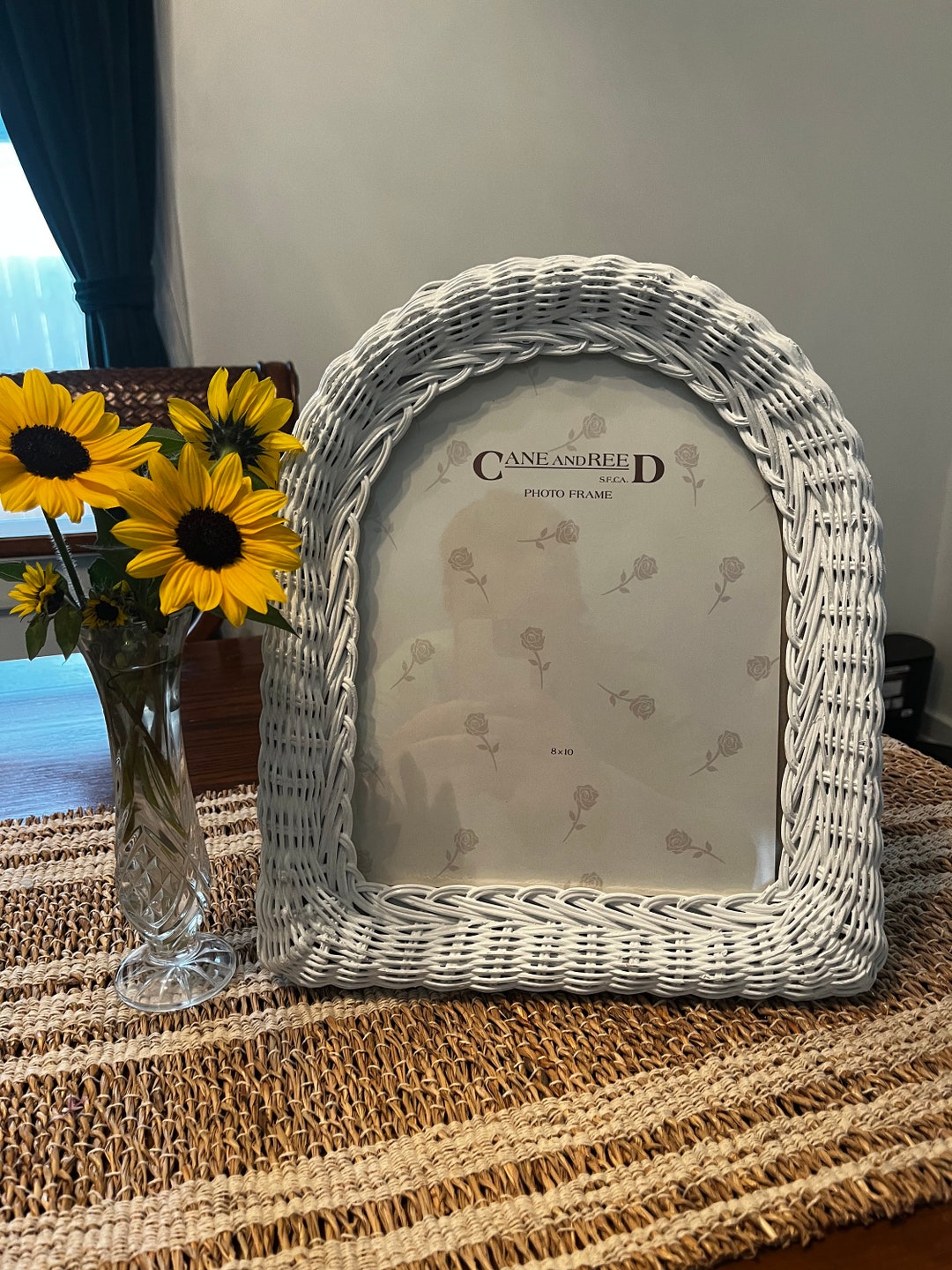 Vintage Blue Wicker 8x10 Photo Frames Vintage Blue Picture Etsy