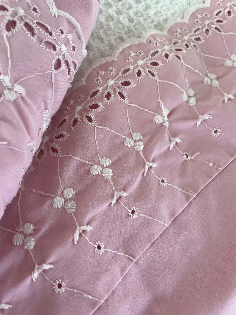 Vintage Full Flat Pink Sheet and Pillowcases Vintage Full Etsy