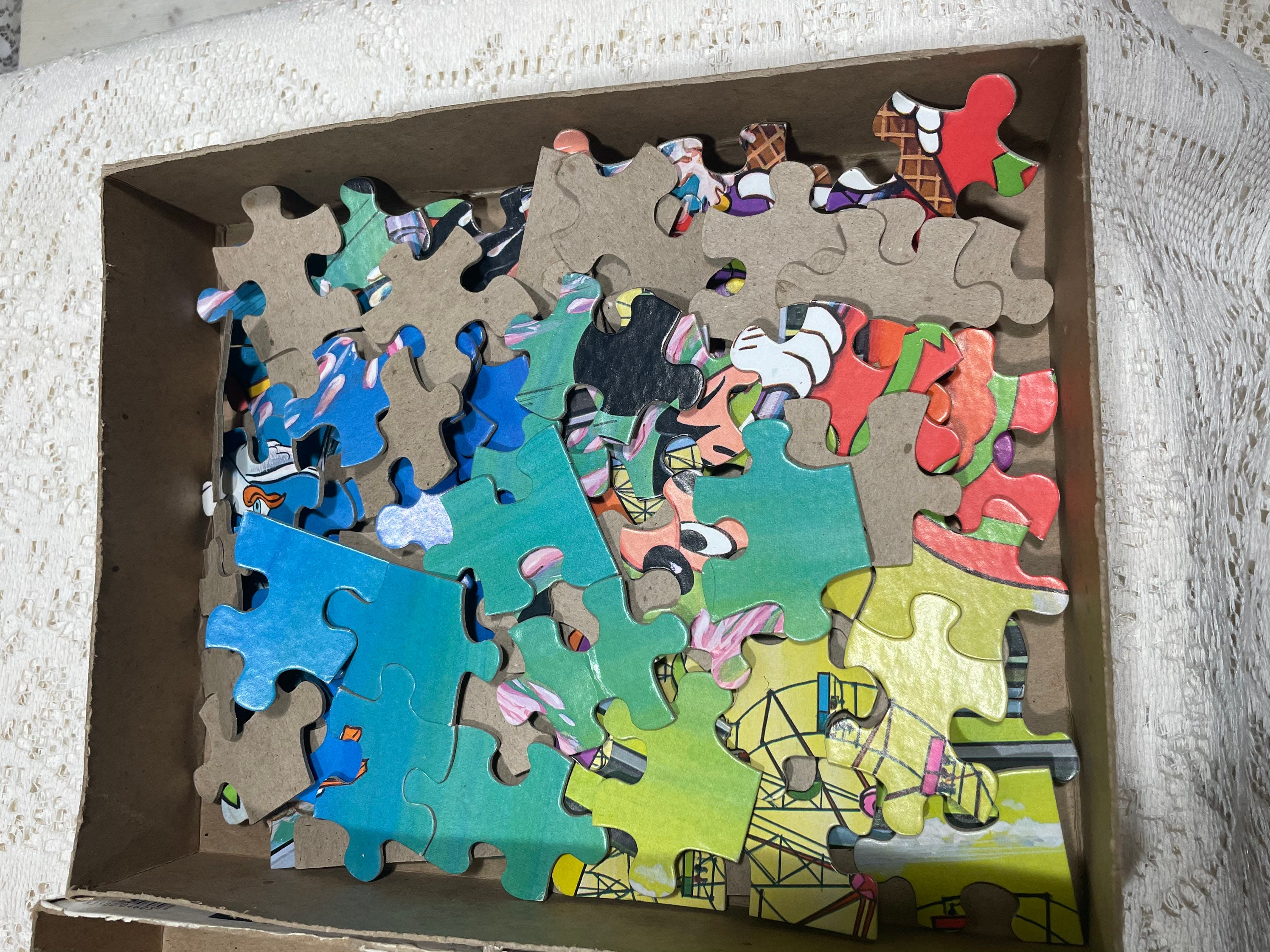 Vintage Mickey Mouse Walt Disney Roller Coaster Puzzle