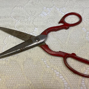 Vintage Red Scissors, Vintage Scissors, Scissors, Multi Use Scissors ...