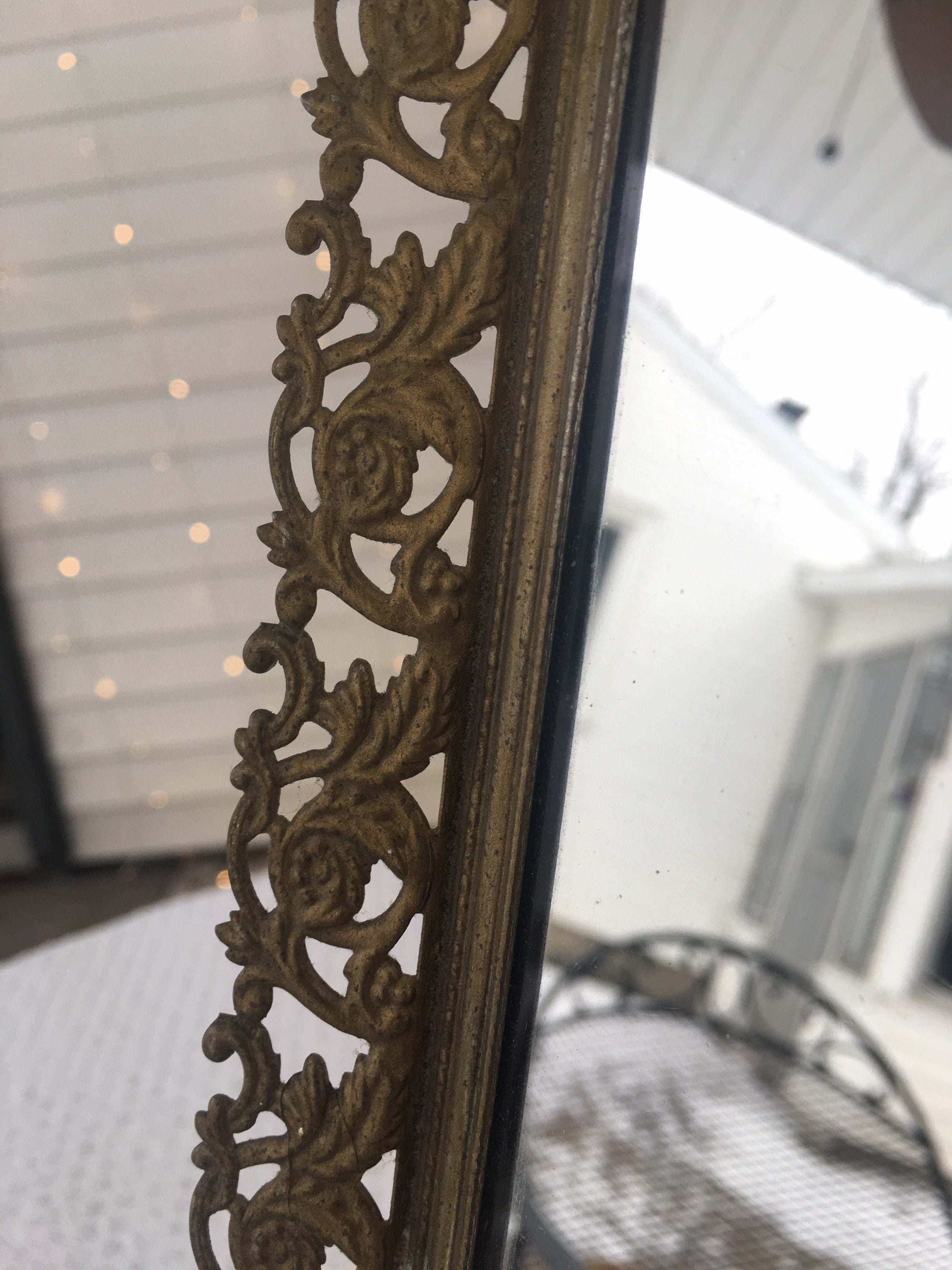 Vintage Ornate Gold Self Standing Mirror Vintage Ornate Etsy