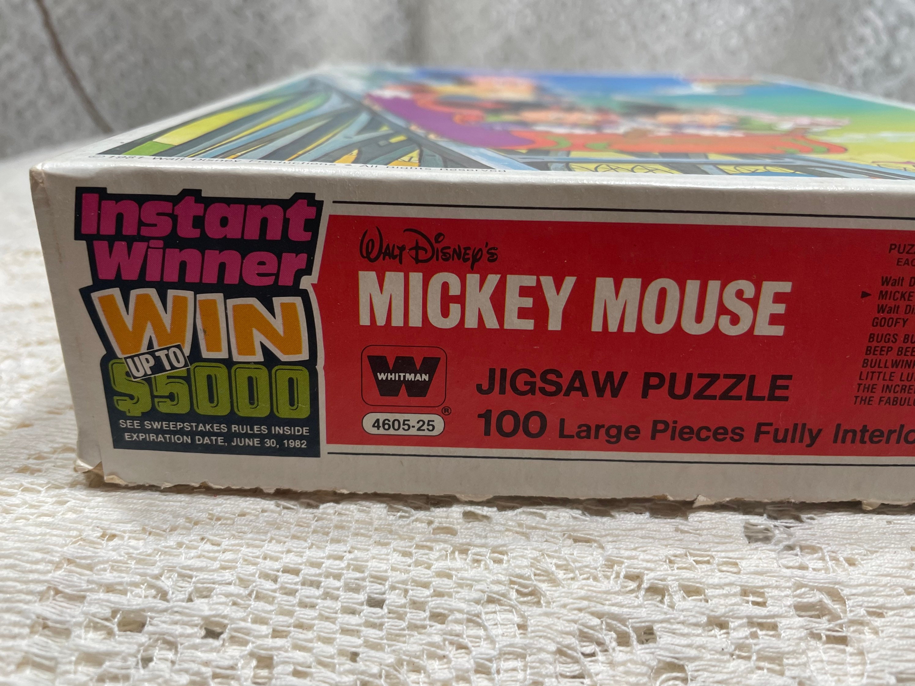 Vintage Mickey Mouse Walt Disney Roller Coaster Puzzle