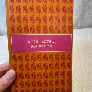 Vintage With Love Rod McKuen Poem Book, Vintage Poem Books, Vintage Poetry Book, Poetry, Vintage Orange Books, Poetry Books, Rod McKuen. image 1