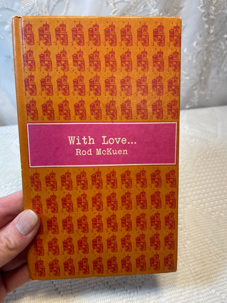 Vintage With Love Rod McKuen Poem Book, Vintage Poem Books, Vintage Poetry Book, Poetry, Vintage Orange Books, Poetry Books, Rod McKuen. image 1