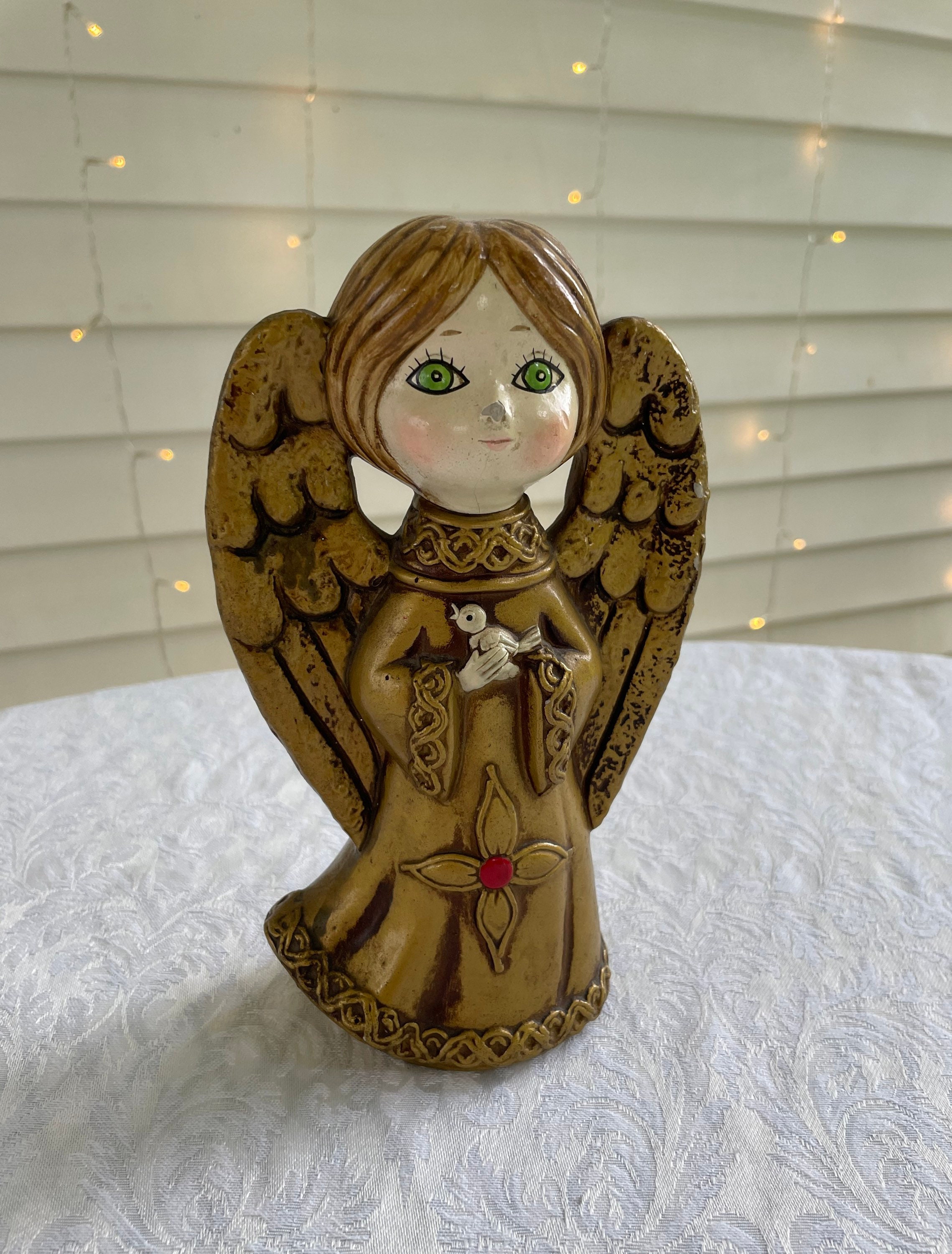 Vintage Ornate Christmas Angel Wood, Vintage Christmas Angels Vintage Ornate Christmas Angel Wood, Vintage Christmas Angels