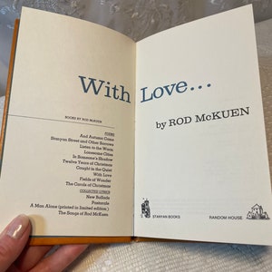 Vintage With Love Rod McKuen Poem Book, Vintage Poem Books, Vintage Poetry Book, Poetry, Vintage Orange Books, Poetry Books, Rod McKuen. image 2
