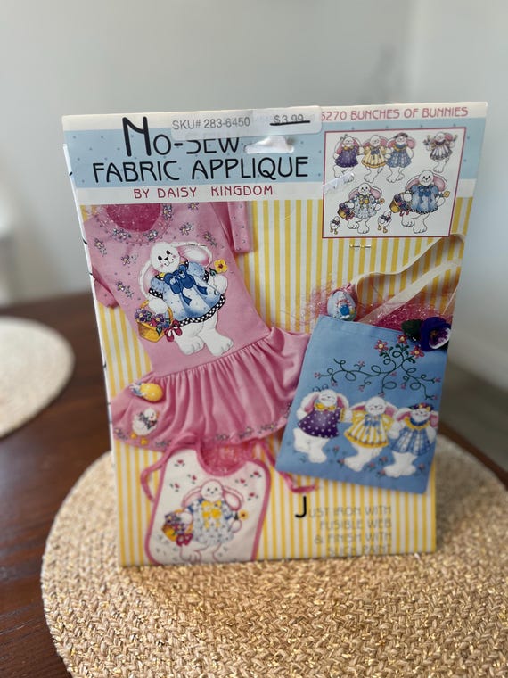 Vintage Easter Fabric Appliqué, Easter Appliqué, … - image 1