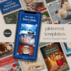 Christmas Pinterest Templates for Canva | Pinterest Pin Templates