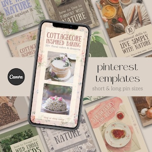 Boho Pinterest Templates for Business | Pinterest Canva Templates