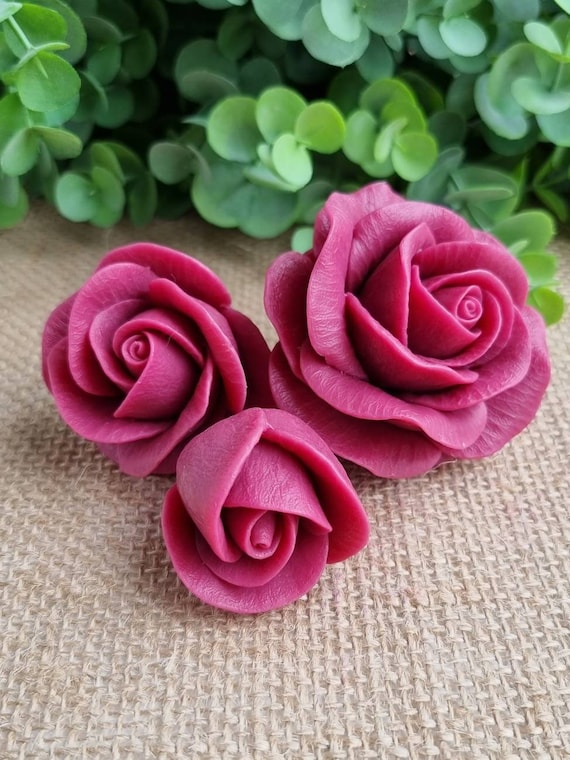 Silicone Rose Mold Flower Silicone Mold Flower Soap Mold Resin Mold 3d  Silicone Molds Candle Mold Soap Flowers 3d Mould Rose Catherine Set 