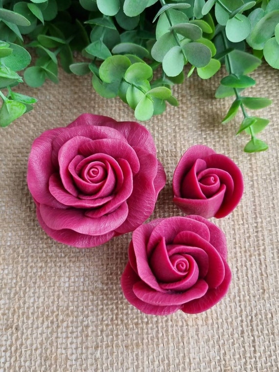 Silicone Rose Mold Flower Silicone Mold Flower Soap Mold Resin Mold 3d  Silicone Molds Candle Mold Soap Flowers 3d Mould Rose Catherine Set 