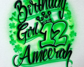 Airbrush Birthday Shirt with Name Included