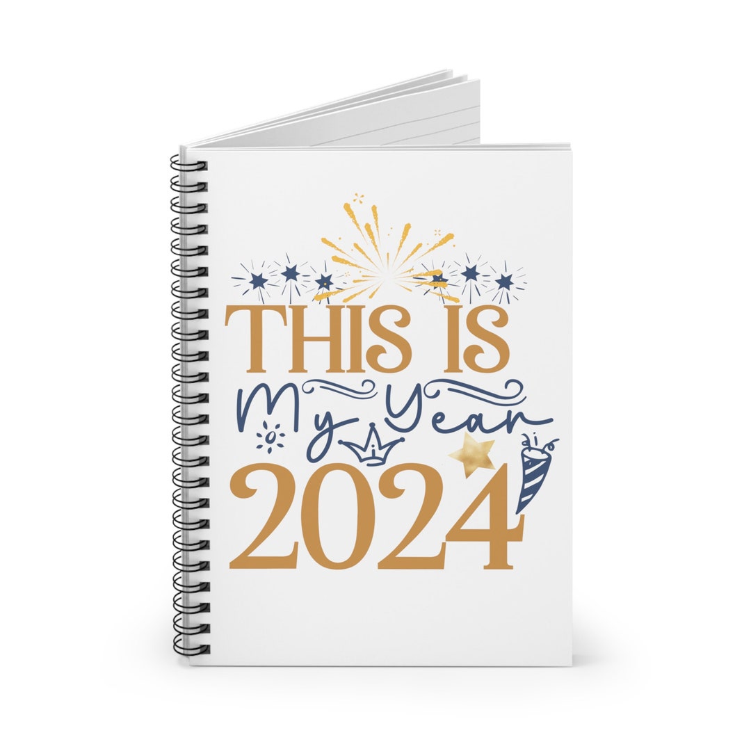 2024 Spiral Notebook Ruled Line, New Year's Notebook, New Year's ...