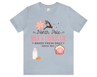 Christmas T-Shirt, North Pole Milk & Cookie Co. Holiday Tee