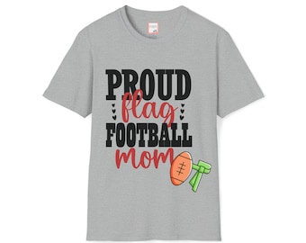 Flagga fotbollsmamma T-shirt, fotbolls-T-shirt, stolt flaggfotbollsmamma, sportmamma