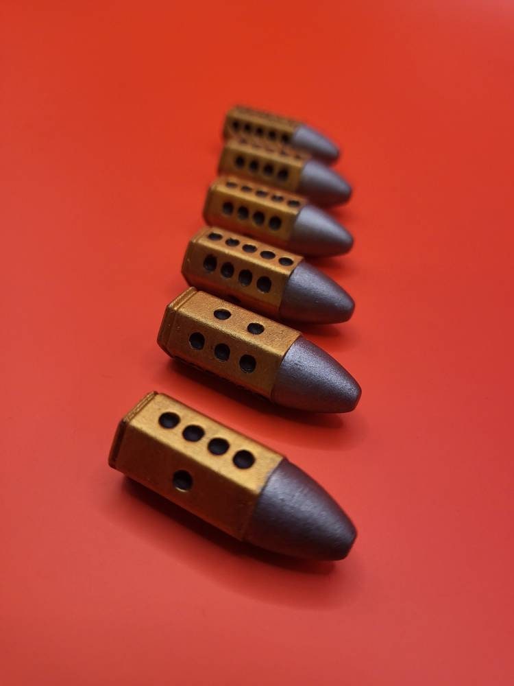 Painted bullet dice 5 pack 3D Printed Hand Painted Fantasy Dice Set