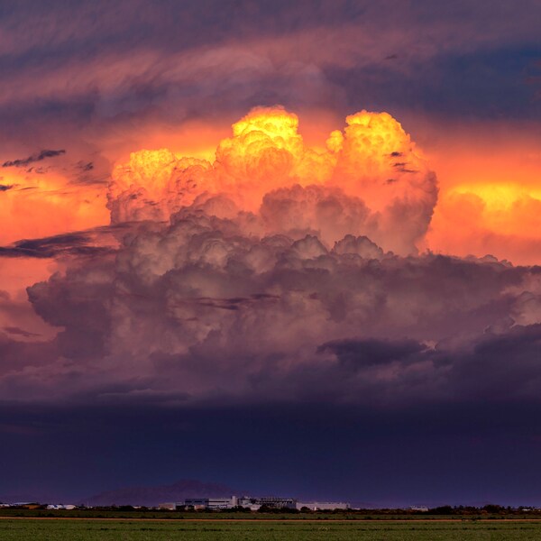 Arizona/Monsoon/Sunset/Intel/Storm/Clouds/Panoramic Photograph