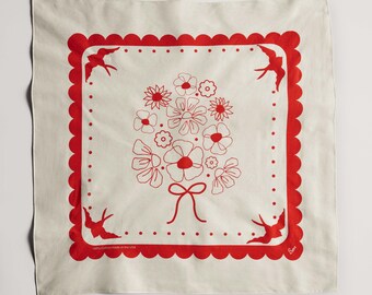 Pañuelo de flores silvestres en colaboración con Willow Avalon / Tienda del festival