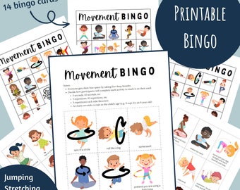 Movement Bingo Fitness For Kids