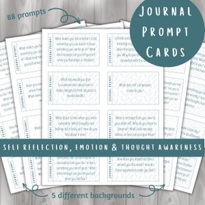 Invites de journal - Cartes d'autoréflexion - Bleu sarcelle