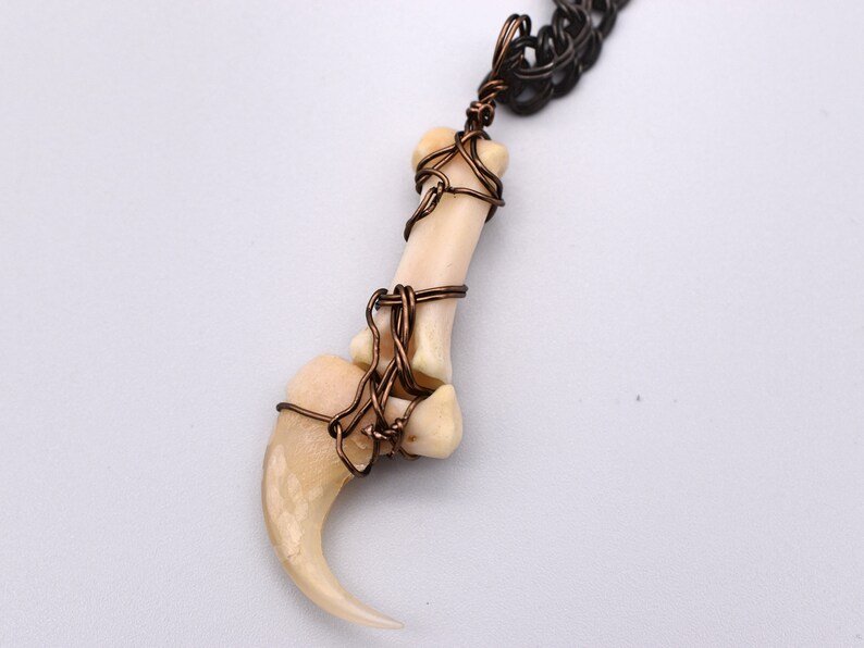 Alaska Lynx Cat Knuckle Bones Wire Wrap Antiqued Finish Sterling Silver Pendant Necklace