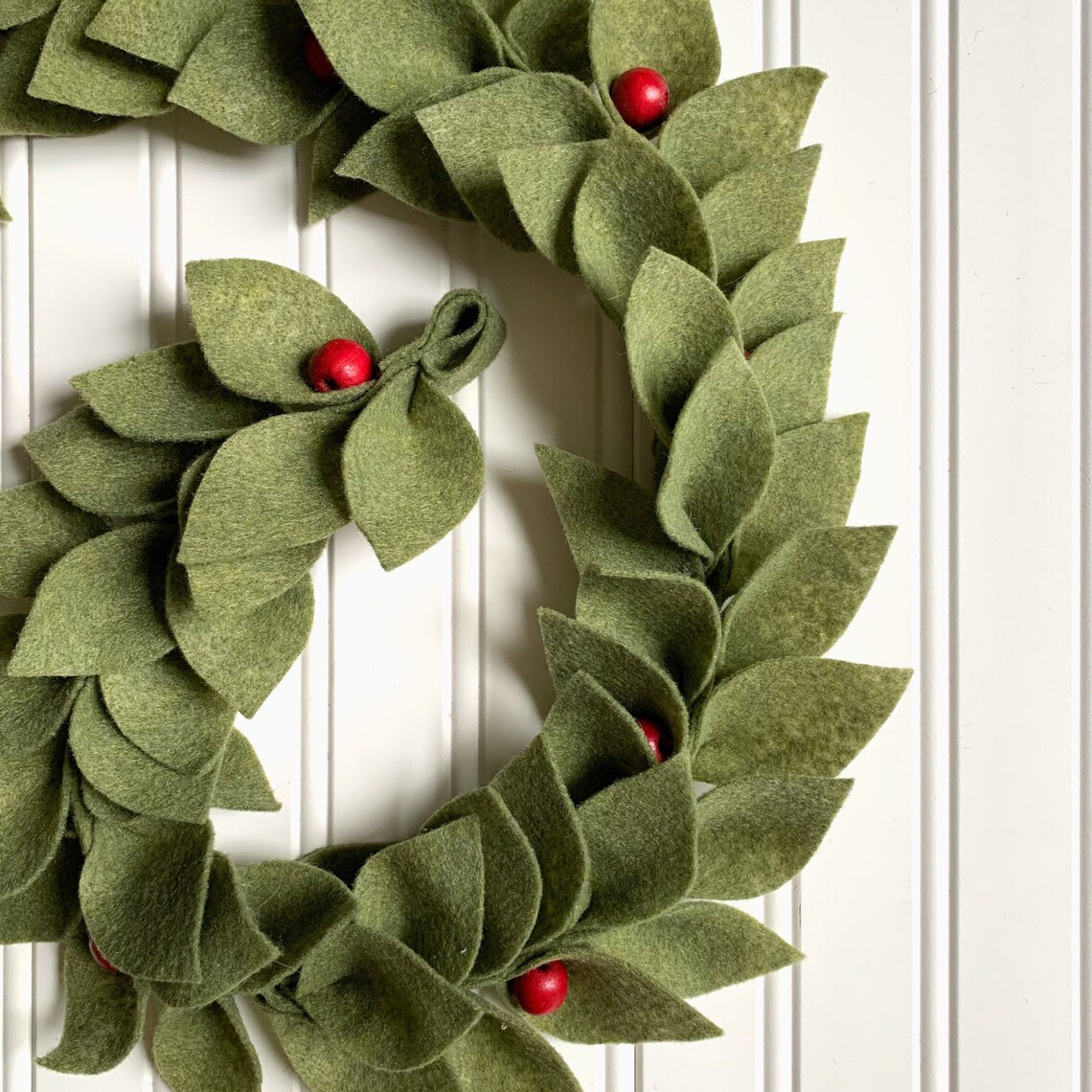 Magnolia Leaf Garland Felt Magnolia Garland Christmas Etsy