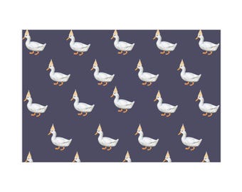 Duck Party Gift Wrap, Elegant Birthday, Holiday Wrapping Paper