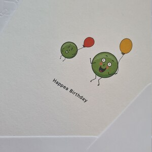 Happy Birthday (happea). Birthday card. Blank inside. Free delivery in UK. Card for her/him. A6 card w/envelope. handmade. Funny, cute card