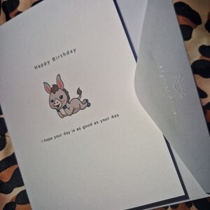 Digital Birthday Card. Funny Birthday card. Nice Ass Birthday card. Donkey birthday card. Digital download