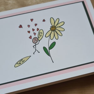 Valentines/ card daisy/Romantic valentines card/Funny | Etsy
