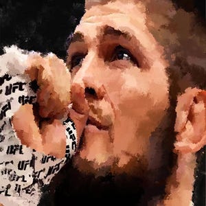 Khabib Nurmagimedov (UFC) Art Print | Khabib Fan art | MMA Portrait | UFC Art | Khabib Portrait Art Illustration
