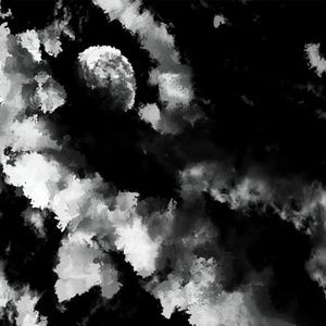 Midnight Clouds Art Print | Cloud Print | Digital Cloud Painting