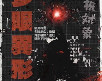 Póster de vigilancia ciberpunk / Impresión de archivo de ciencia ficción distópica (Número 08)