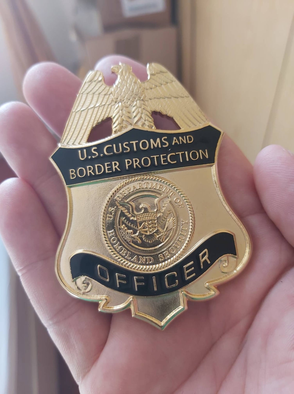 Federal Officer Badge Border Protection US Customs Etsy