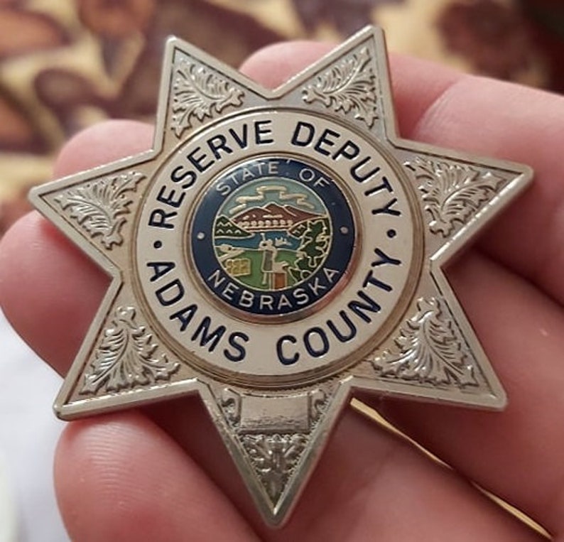 Reserve Deputy Sheriff Badge Adams County Nebraska Etsy