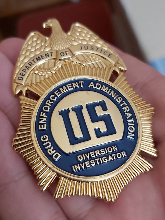 DEA Special Agent Badge Diversion Investigator Federal Etsy
