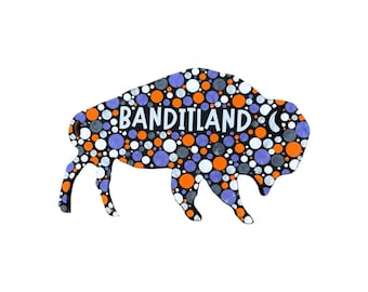 Banditland CAR MAGNET, Buffalo, Lacrosse, Bandits, Buffalo car magnet, Buffalo gift, Buffalo Decor, Buffalo art, Buffalove