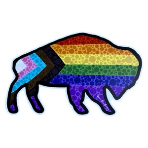 Buffalo Pride CAR MAGNET, Pride gift, Pride Magnet, Buffalo Pride, Buffalo car magnet, Buffalo gift, Buffalo Decor, Buffalo art, Buffalove