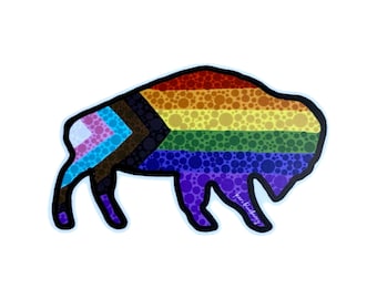 Buffalo Pride CAR MAGNET, Pride gift, Pride Magnet, Buffalo Pride, Buffalo car magnet, Buffalo gift, Buffalo Decor, Buffalo art, Buffalove