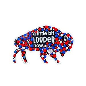 Buffalo Dot Art VINYL STICKER, water bottle sticker,  laptop sticker, Buffalo Sticker, Buffalo Strong,