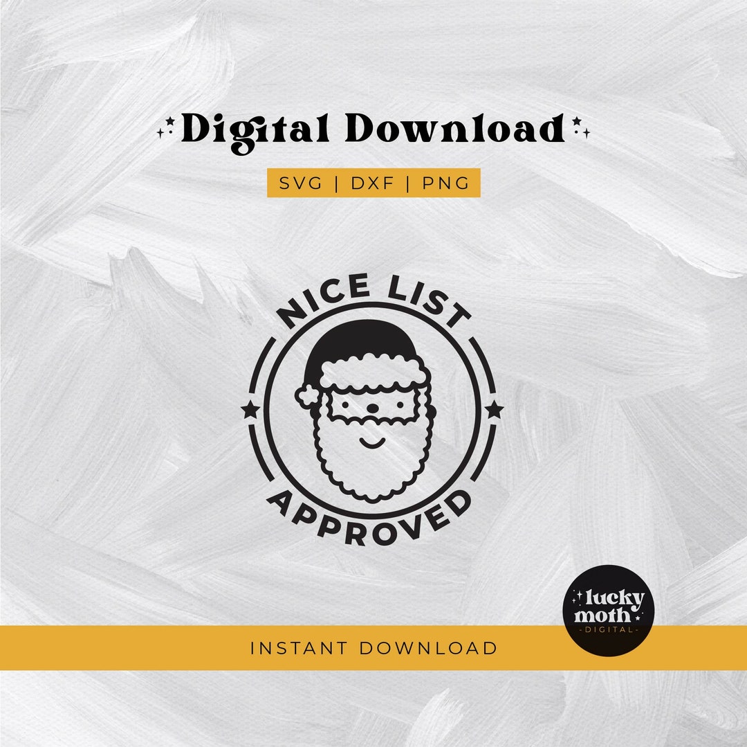 Nice List Approved Svg Official Nice List Stamp SVG Nice - Etsy