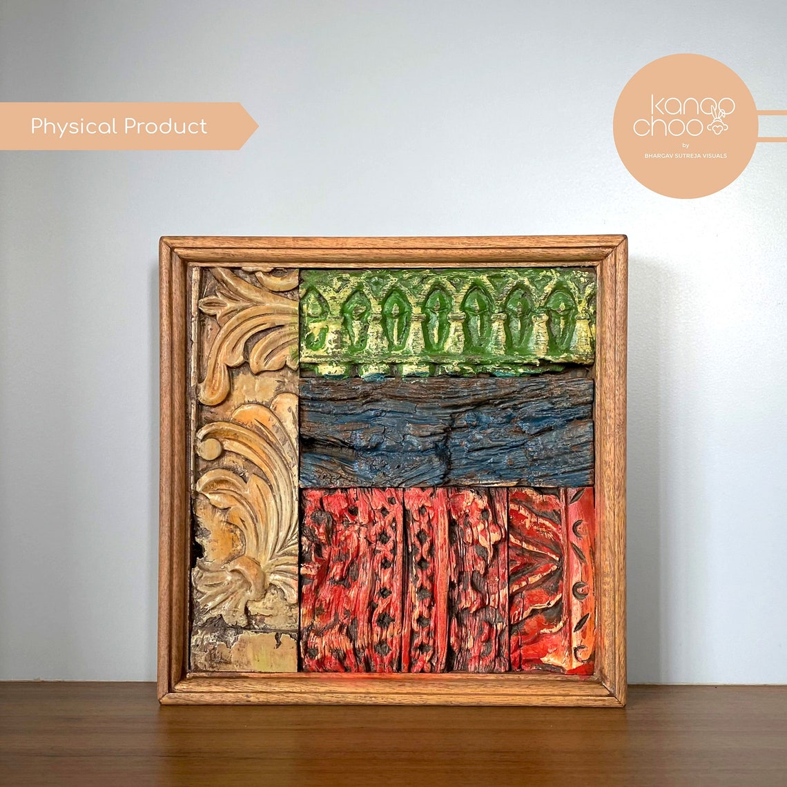 Wooden Art Hand Painted Rustic Finish Wall Hanging Wall Etsy