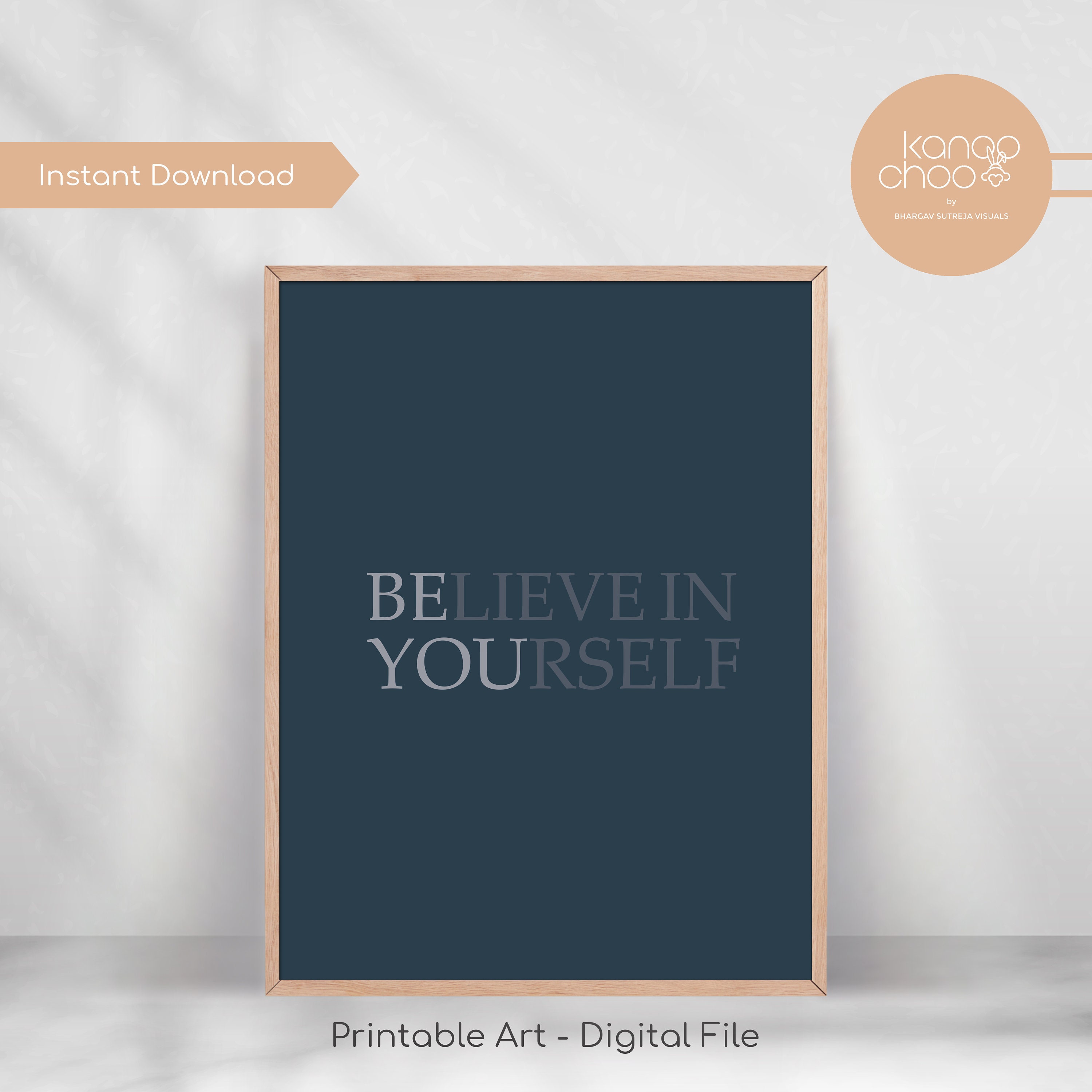 Art, Inspirational in Etsy Decor, Quotes Minimalist Sayings Typography Wall Poster, Art, Print, Yourself Believe Modern Printable Print, - Home,
