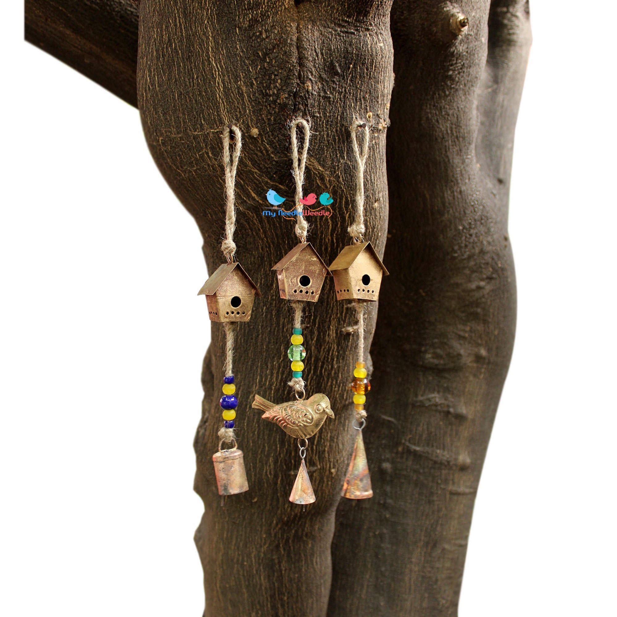 Driftwood Birdhouse With Bell Driftwood Birdhouse With Bell